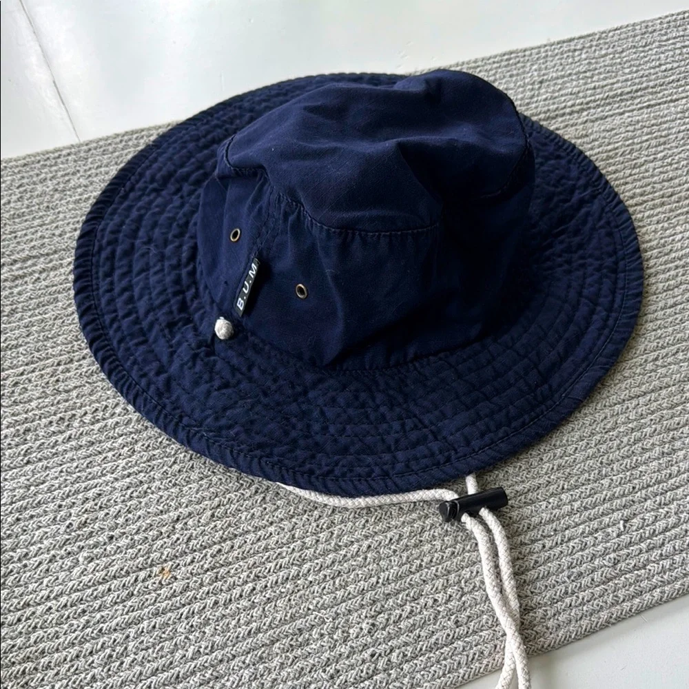 Vintage B.U.M. Equipment Navy Blue Ripstop Cotton Bucket Hat Sun Hat One Size